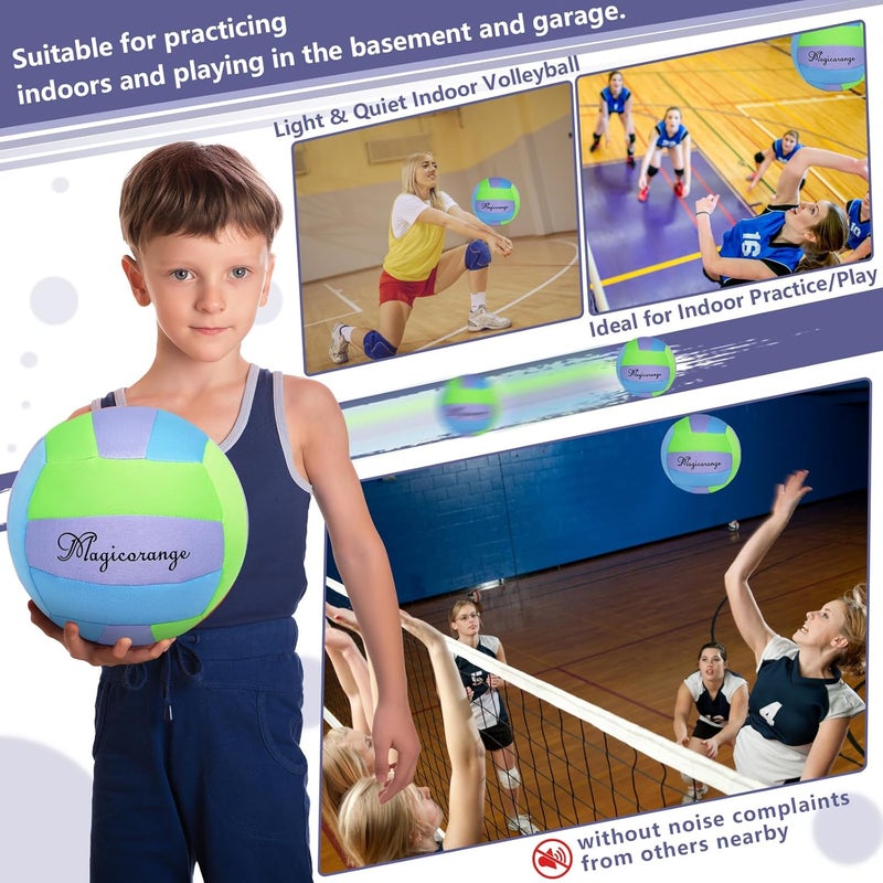 Magicorange كرة الطائرة سوفتى، الحجم الرسمي 5، كرة تدريب ملونة، هدايا كرة الطائرة الداخلية - Image 4